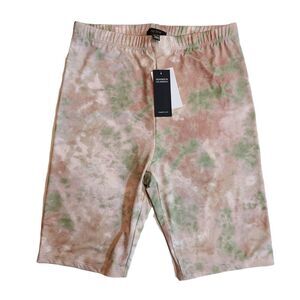 AFRM Blush Olive Tie Dye Bike Shorts Size XS
